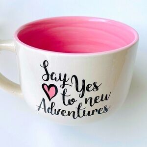 𝅺SWAN Say Yes To New Adventures Pink Mug